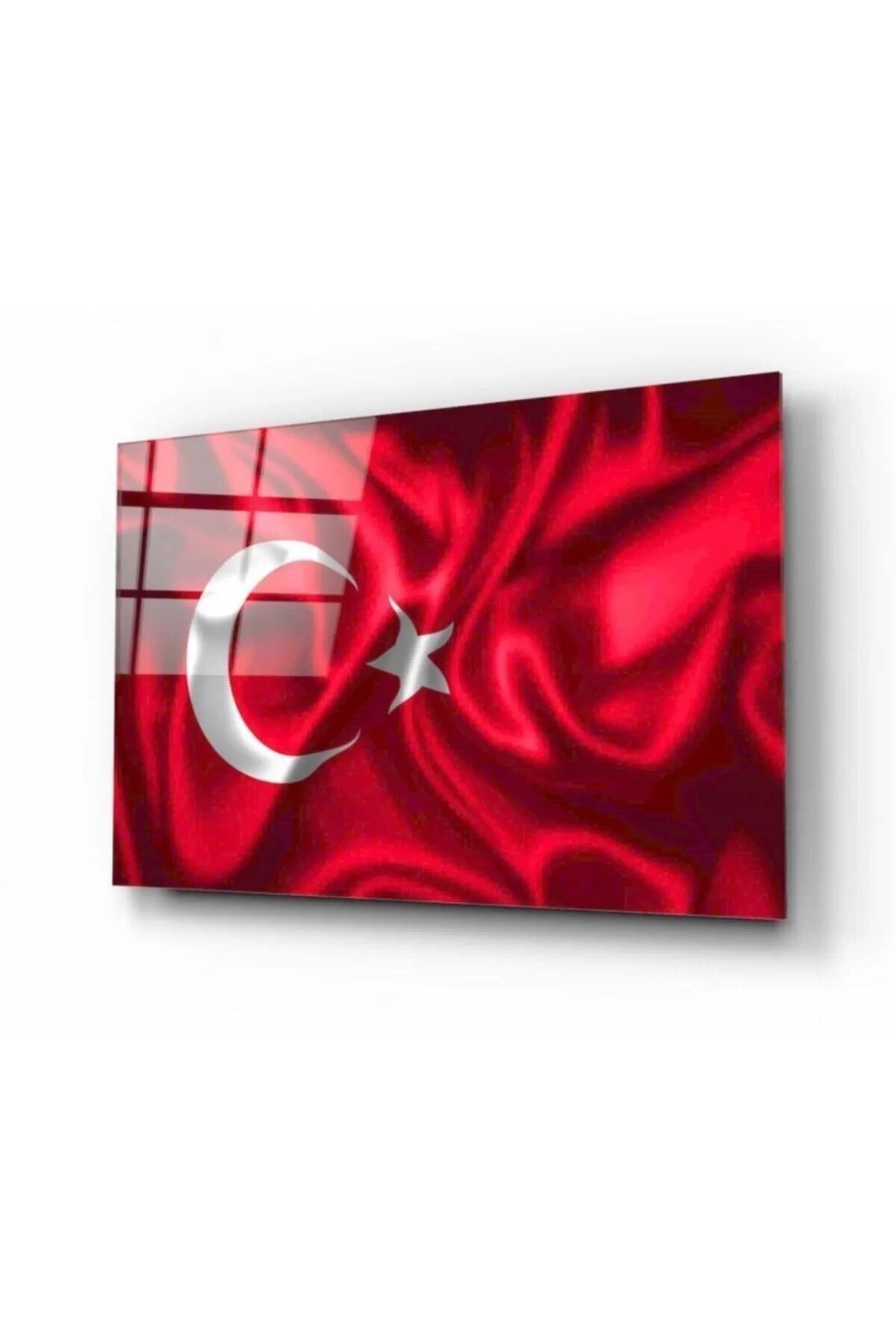 Turkish Flag Glass Painting