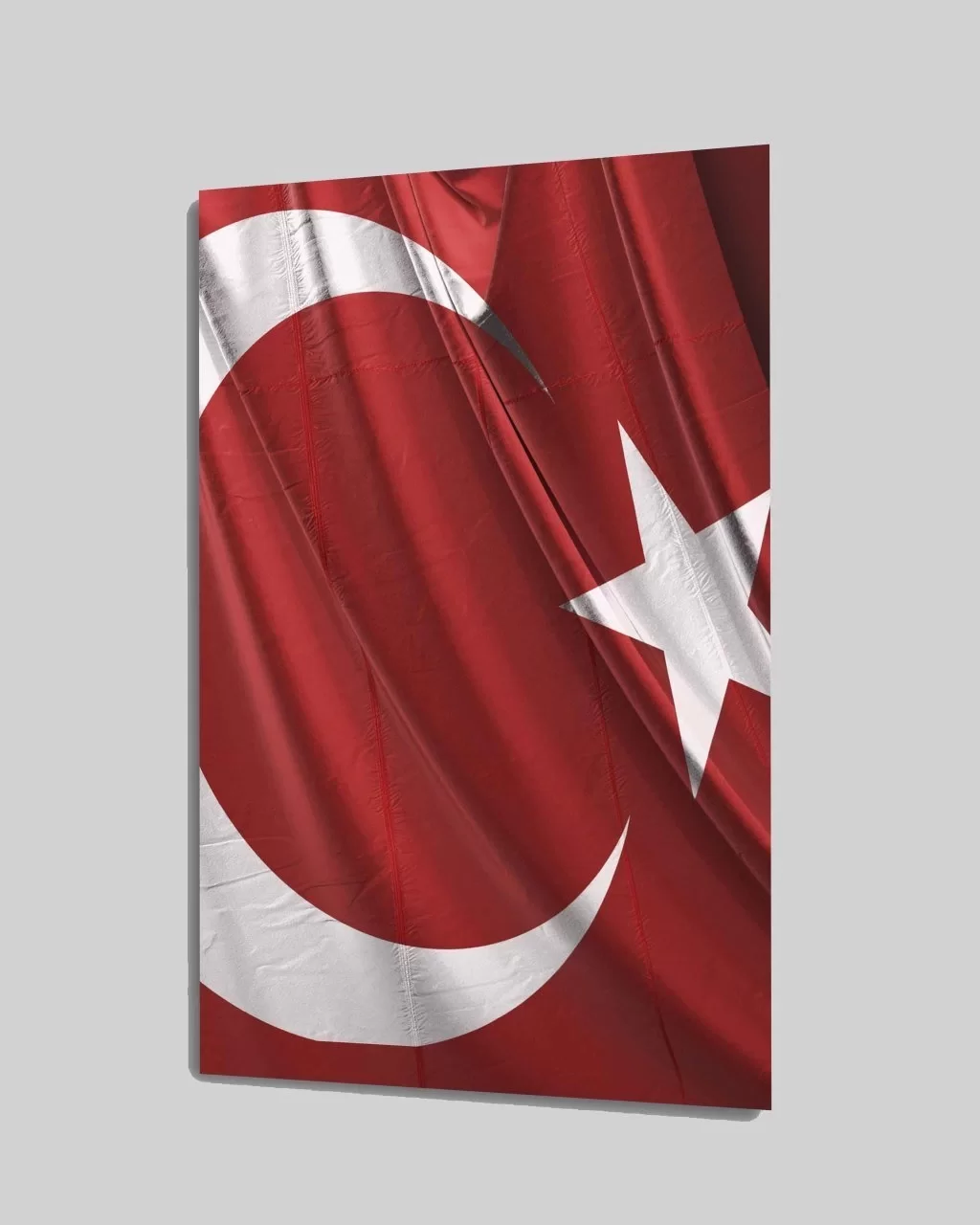 Turkish Flag Glass Painting