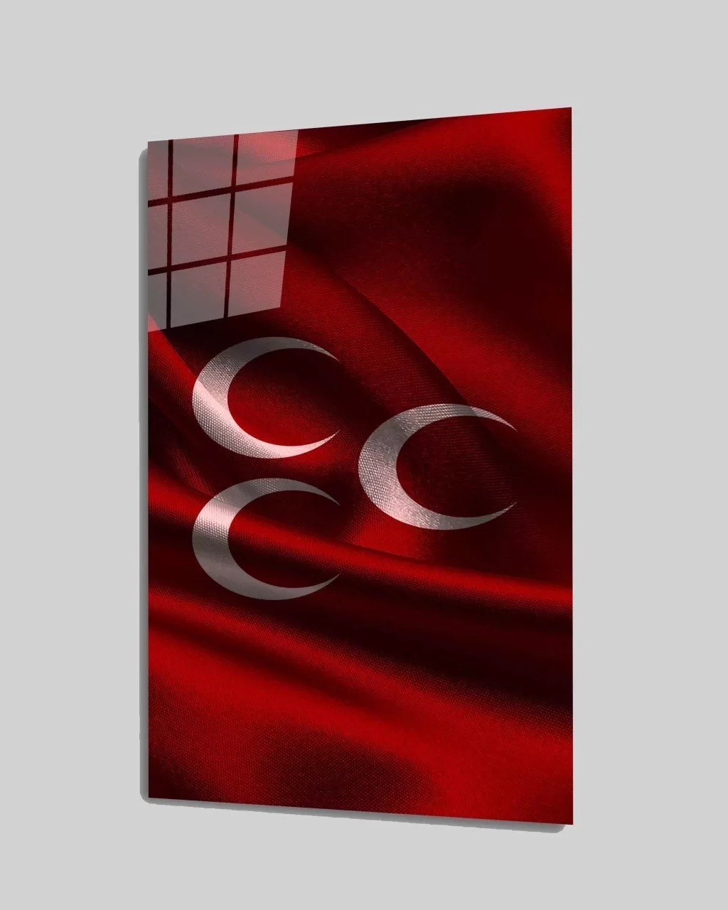 Turkishness 3Crescent Glass Painting