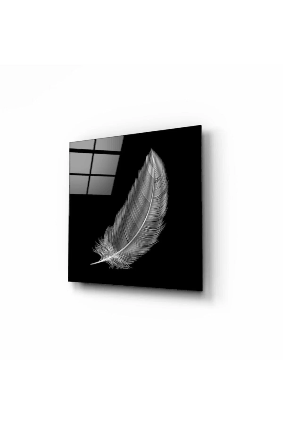 Feather Glass Table 50 X 50 Cm