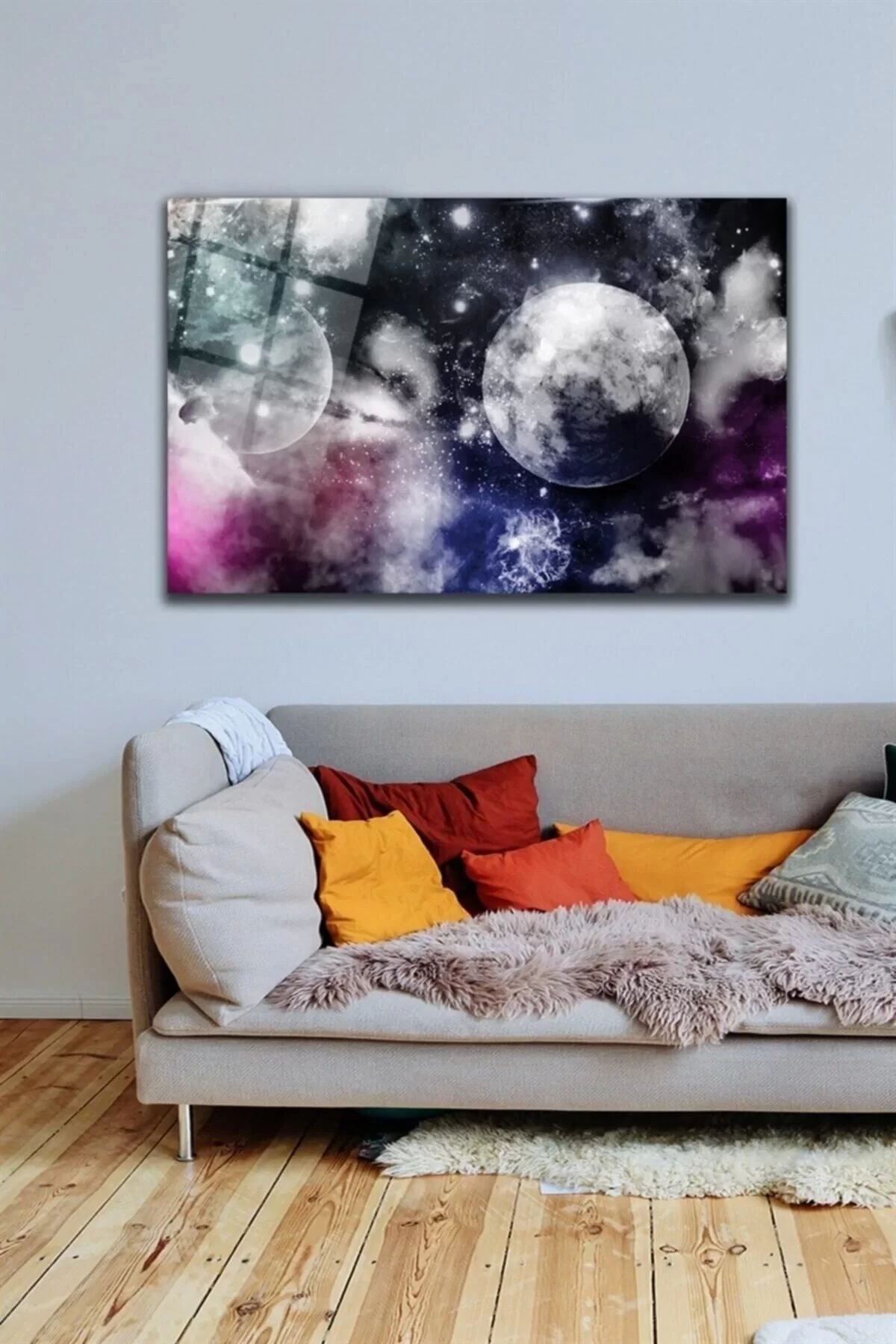 Space Glass Painting Wall Decoration, Home Decoration, Wall Painting, Home Gift