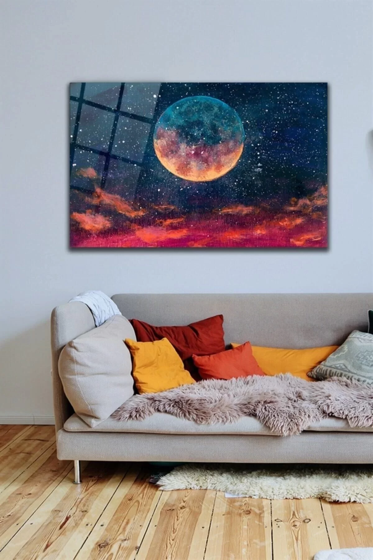 Space Glass Painting Wall Decoration, Home Decoration, Wall Painting, Home Gift