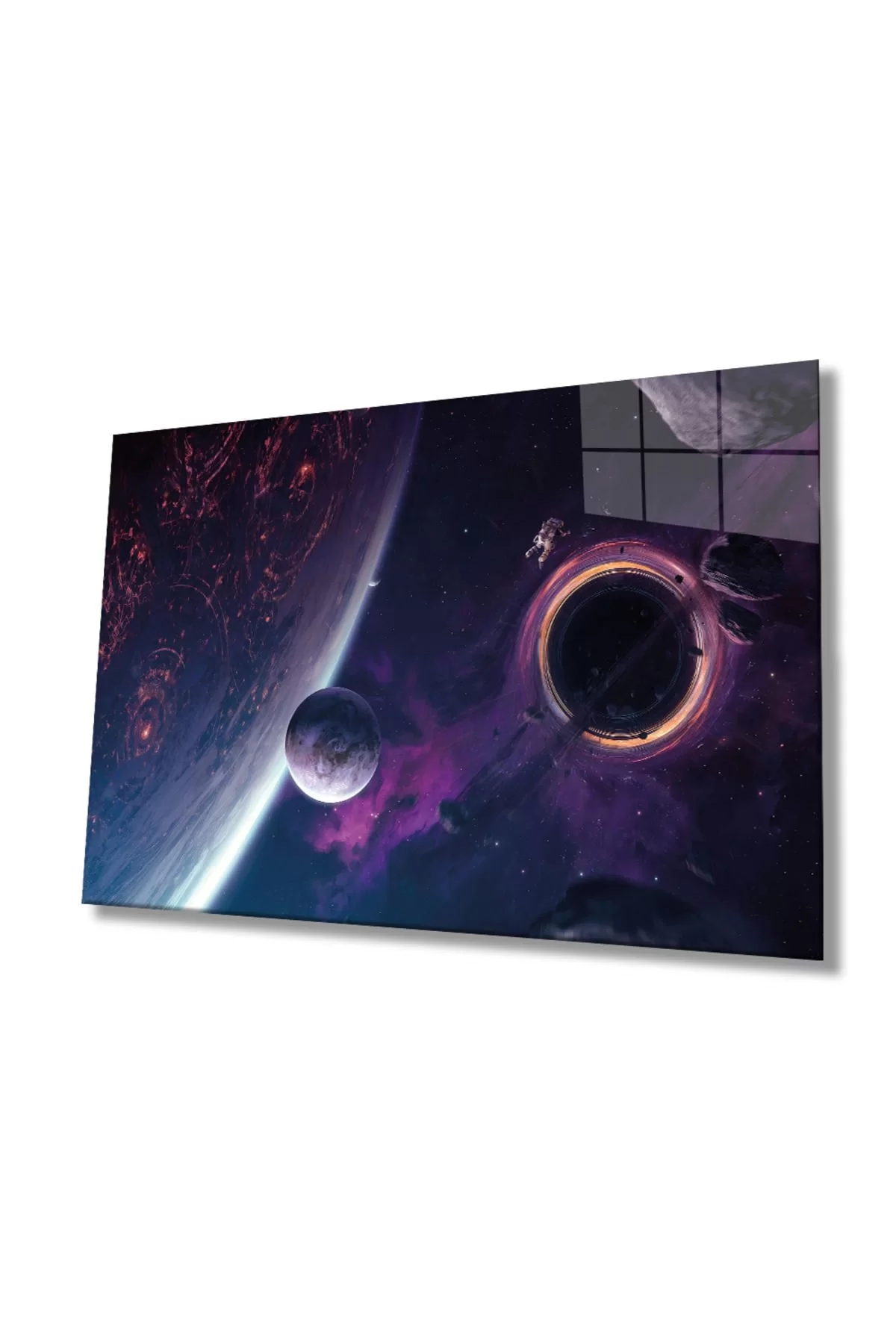 Space Universe Glass Painting, Home And Office Wall Decoration,