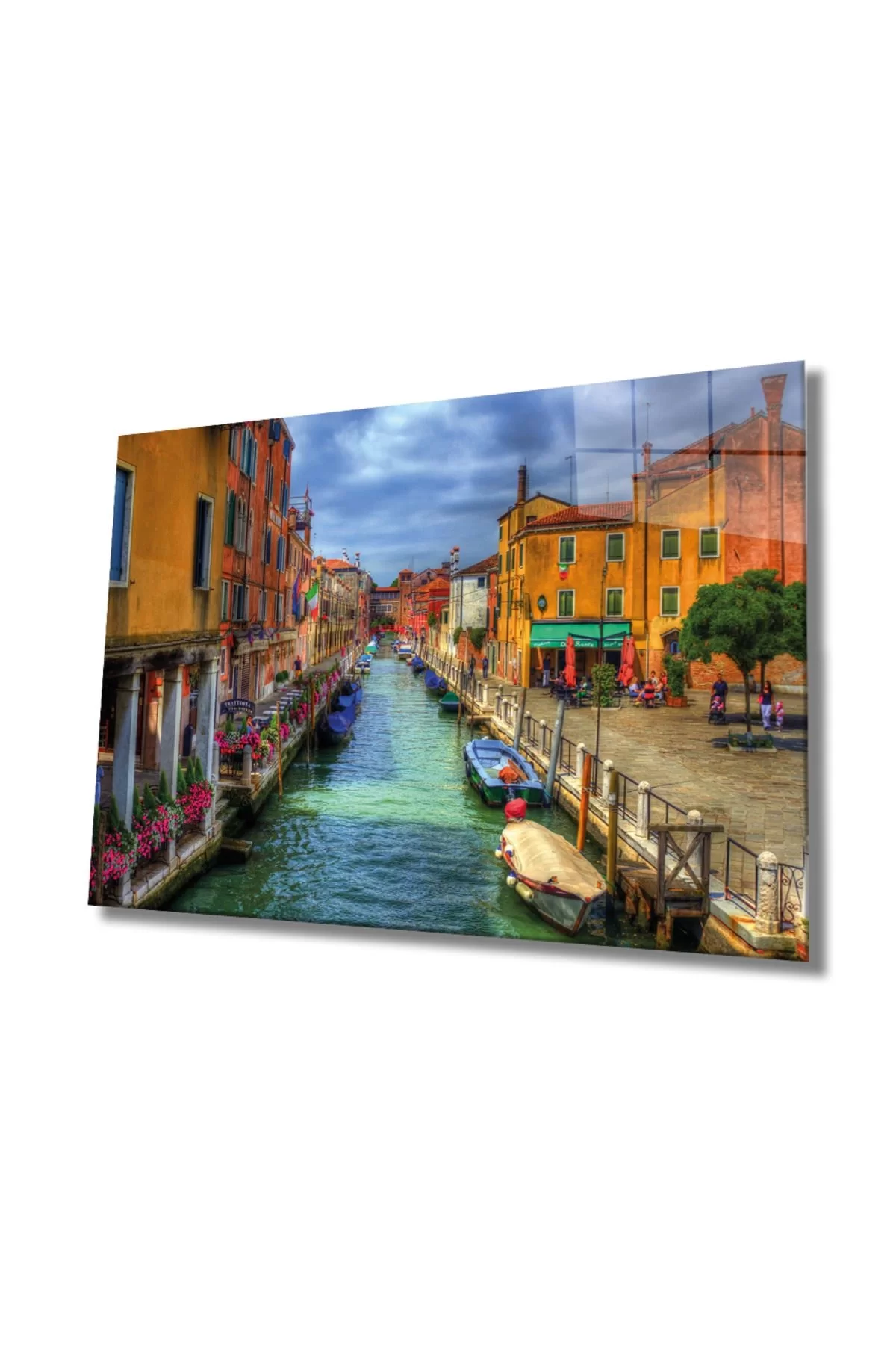 Venice City View Glass Painting, Home And Office Wall Decoration