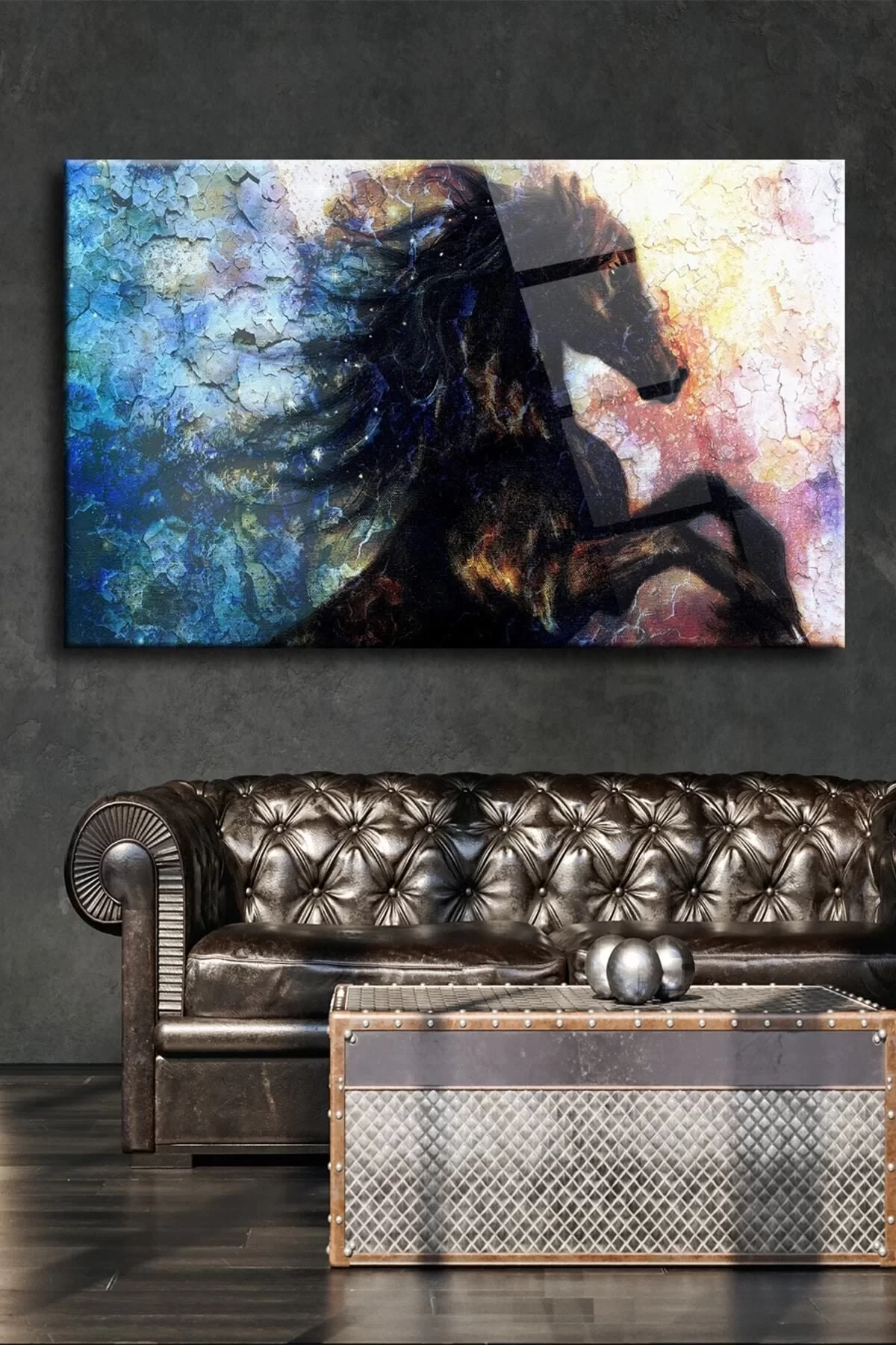 Oil Painting Horse Glass Painting, Wall Decoration Products