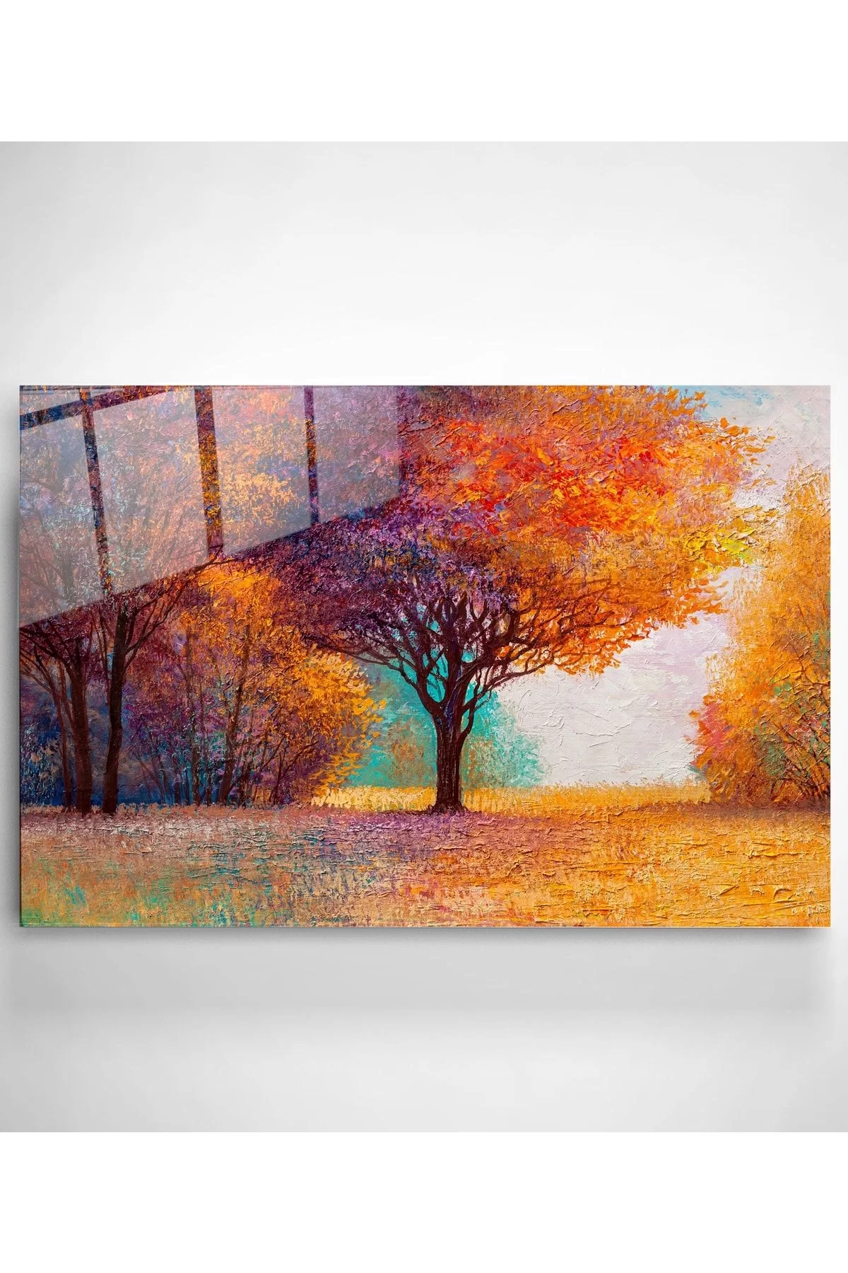 Oil Painting Autumn Colors Glass Painting