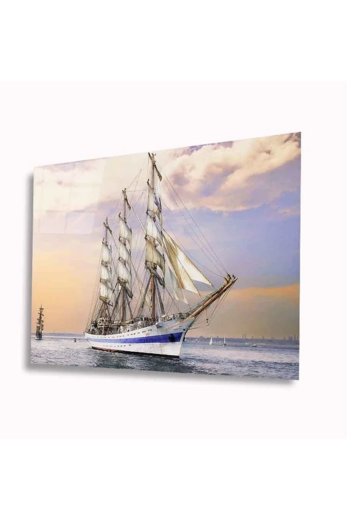 Sailing Ship Glass Table 4mm Durable Tempered Glass