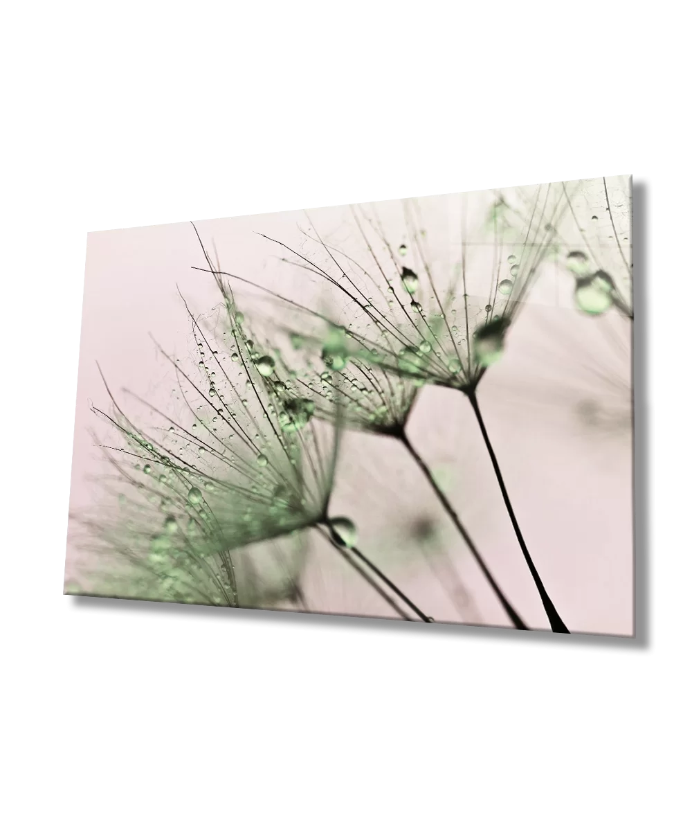 Green Dandelion Glass Table