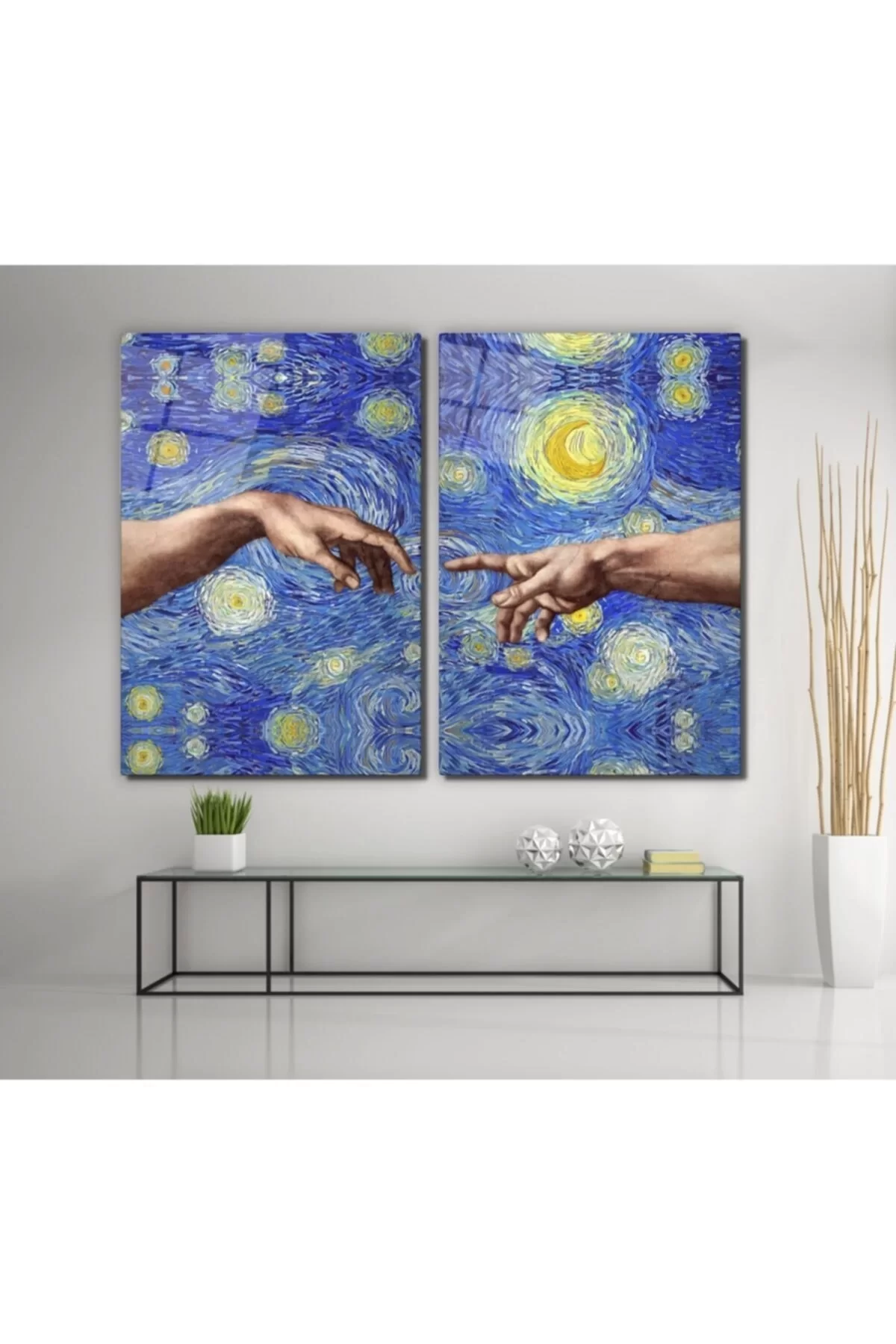 Starry Night Double Glass Painting