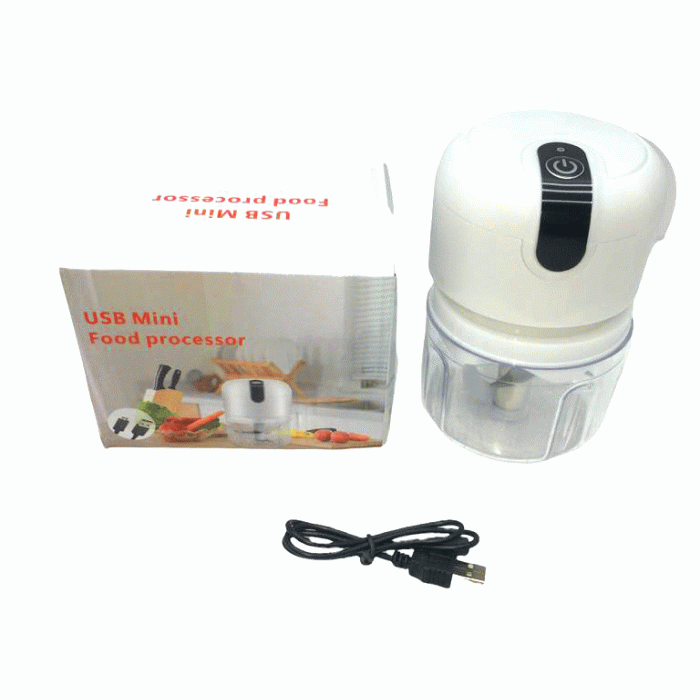 USB MİNİ FOOD PROCESSOR USB ŞARJLI MİNİ 3 BIÇAK BLENDER RONDO DOĞRAYICI 250ML (4887)