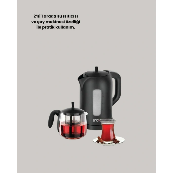 09 L Cam Demlik Ve 17 L Su Haznesi İle Çay Keyfi