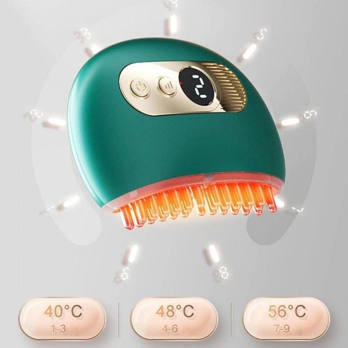 1 Adet Akıllı Elektrik Akımlı EMS Titreşimli Masaj Tarağı Kademeli Yüz Masaj Aleti Aparatı (4887)