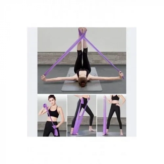 1 Adet Pilates Bandı Jimnastik Plates Lastiği 90x7,5 cm Egzersiz Aerobik Bant Orta Boy