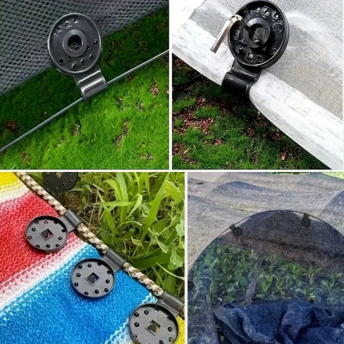 10 Adet Güneşlik Filesi Sabitleme Klipsleri, Gölgelik Bezi ve Brandalar İçin Dayanıklı Plastik Kelepçe Kancaları (4887)