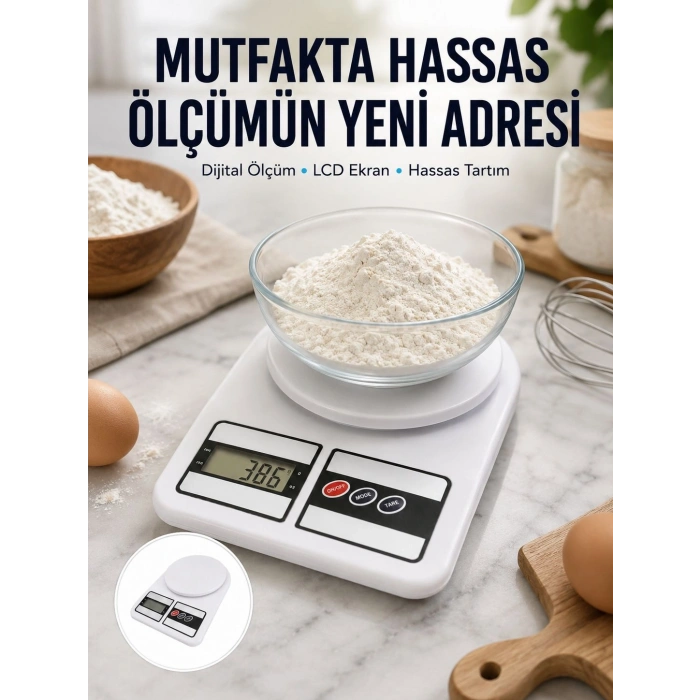 10 Kg Kapasiteli Lcd Ekranlı Dijital Mutfak Tartıs Yeni Nesil