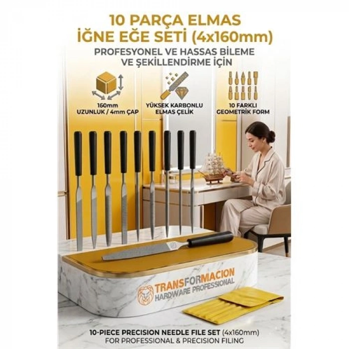 10lu İğne Eğe Seti 160mm | Saatçi Eğesi | Metal, Ahşap, Hobi, Modelcilik 723187