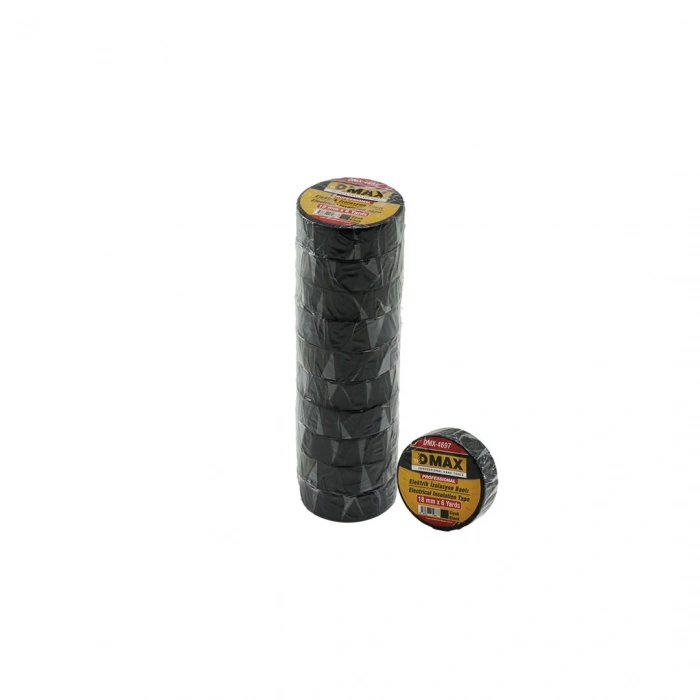 10 LU SİYAH 18MMX 6YRD ELEKTRİK İZOLASYON BANDI (4887)