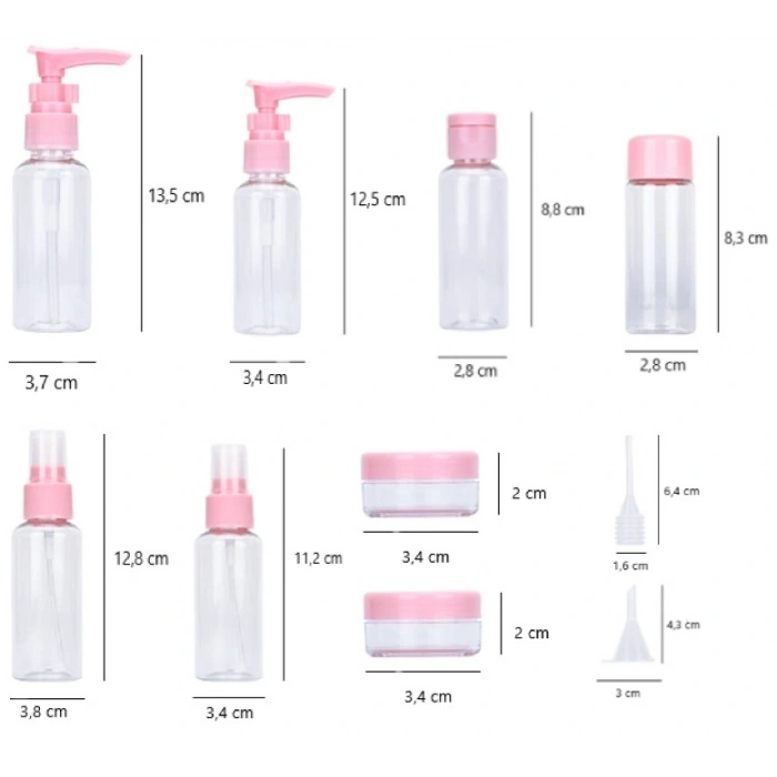 10 Parça Seyahat  Sprey ve Boş Şişe Seti (4887)