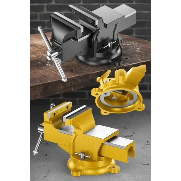 100 Mm Sağlam Metal Gövde Sabit Tezgah Masa Mengenesi