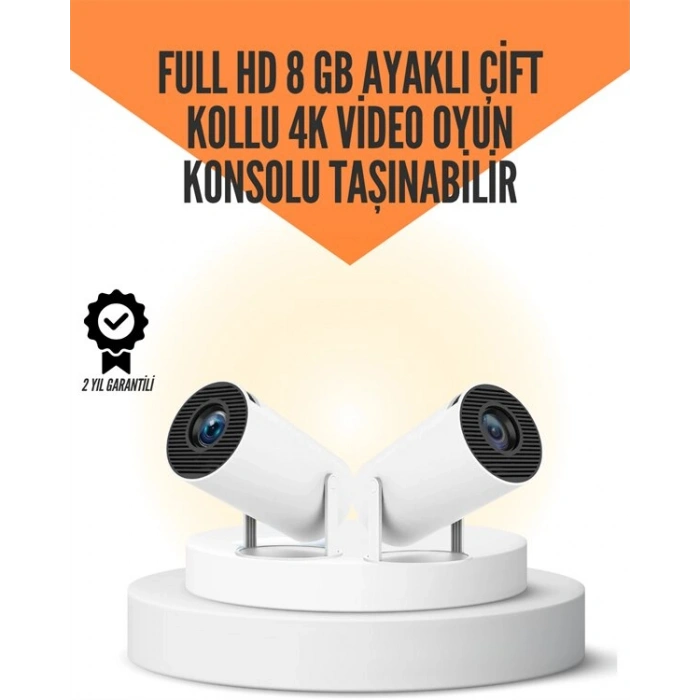 10.000 Oyun Destekli Çift Kollu 4k Projeksiyon – Hdmı Usb Aux Ethernet Yok
