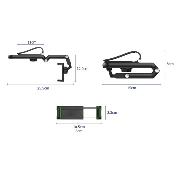 1080° Dönebilen Çok Fonksiyonlu Telefon Tutucu
