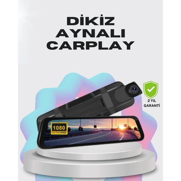 1080p Çift Kameralı Dokunmatik Dikiz Aynası G Sensörlü
