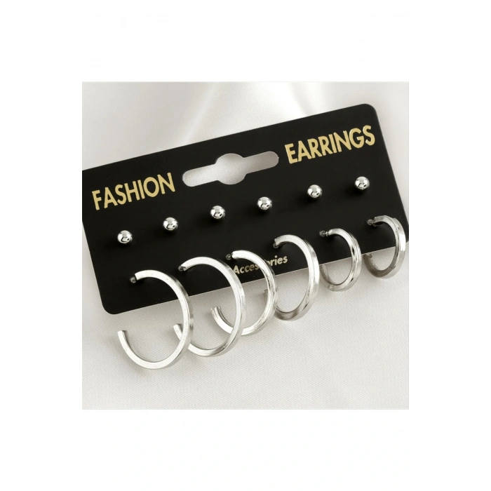 12 Adet Ezme Halka Küpe