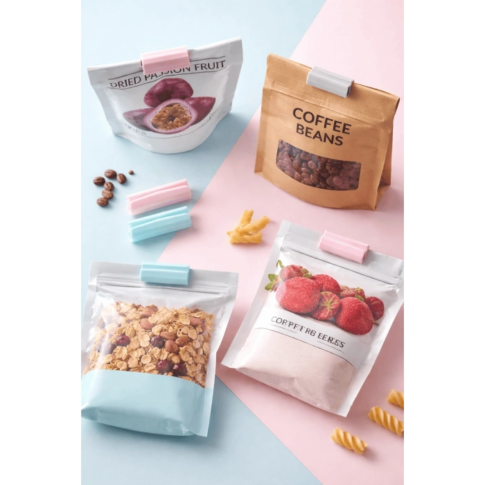 12 Adet Poşet Kapatma Düzenleyici Klipsler Poşet Klipsi