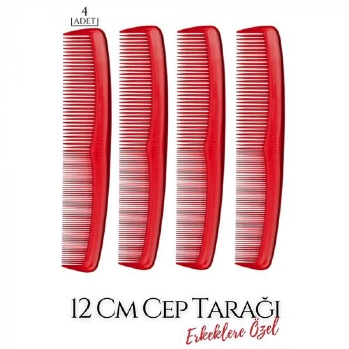 12 Cm Erkek Cep Tarağı 4 Adet