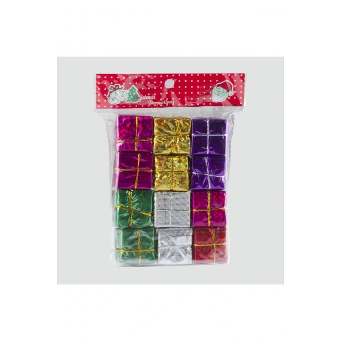 12li Hediye Paketi Figürlü Yılbaşı Ağaç Süsü