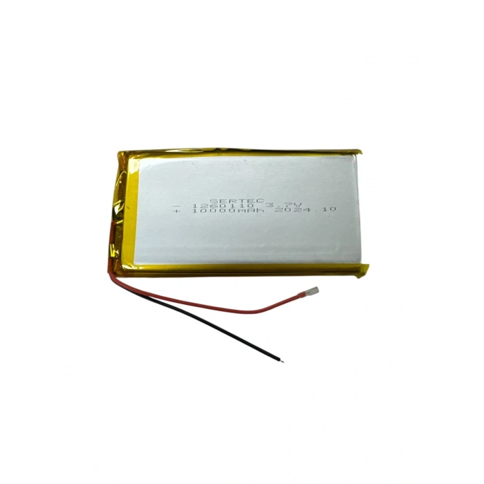 1260110 3.7V 10.000mAh Li-Polymer Pil Devreli/1.5A