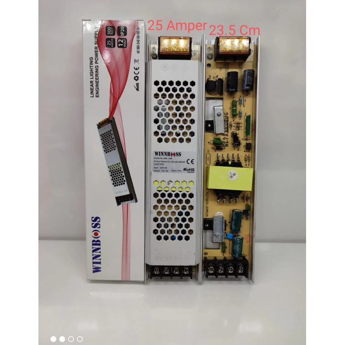 12V-25A-300W-IP20 ULTRA SLİM TRAFO (4887)