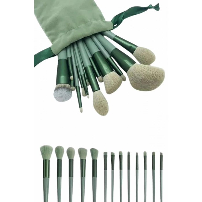 13 Parça Makyaj Fırça Seti Far Kontür Aydnlatıcı Fırçası İz Bırakmaz Hafif Ve Yumuşak