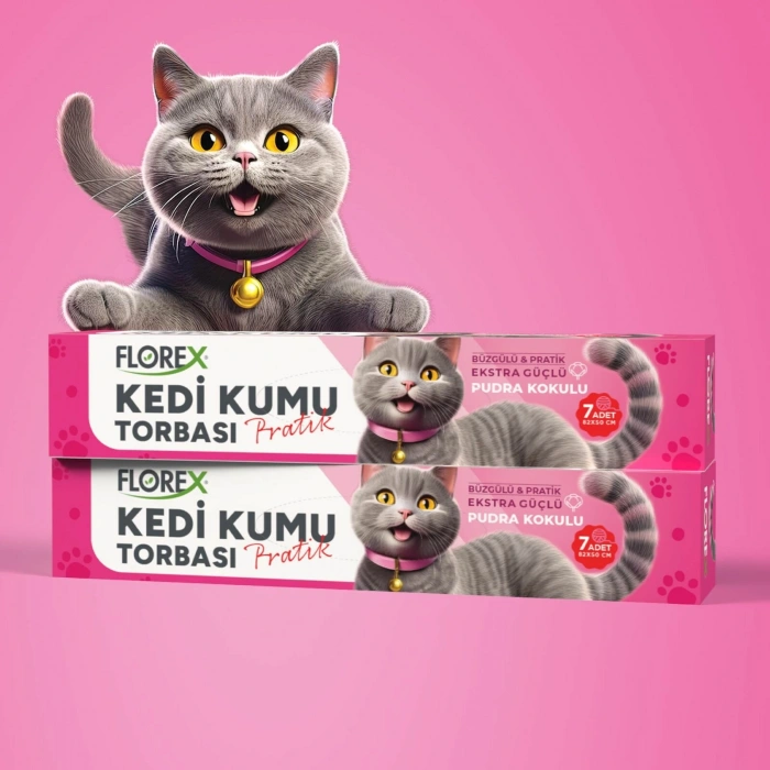 140 ADET KEDİ - EVCİL HAYVAN  KUMU TORBASI PRATİK PUDRA KOKULU  BÜZGÜLÜ - EXTRA GÜÇLÜ 82X50CM (4887)