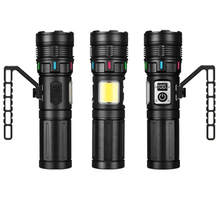15.000 Lümen TG + COB LED Şarjlı El Feneri WT-703
