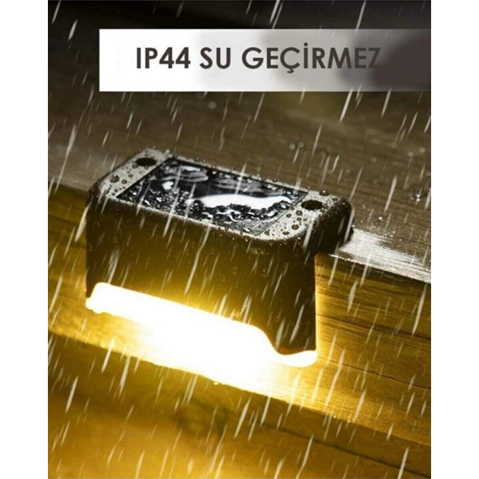 16 Adet Köşebent Merdiven Veranda Solar Güneş Enerjili Bahçe Led Lamba Dekor Çok Al Az Öde