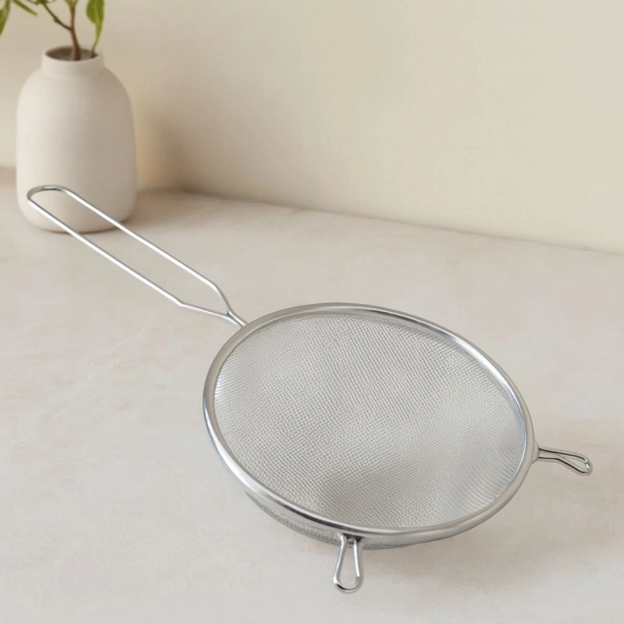 16 cm Metal Saplı Tel Süzgeç (Kulaklı)