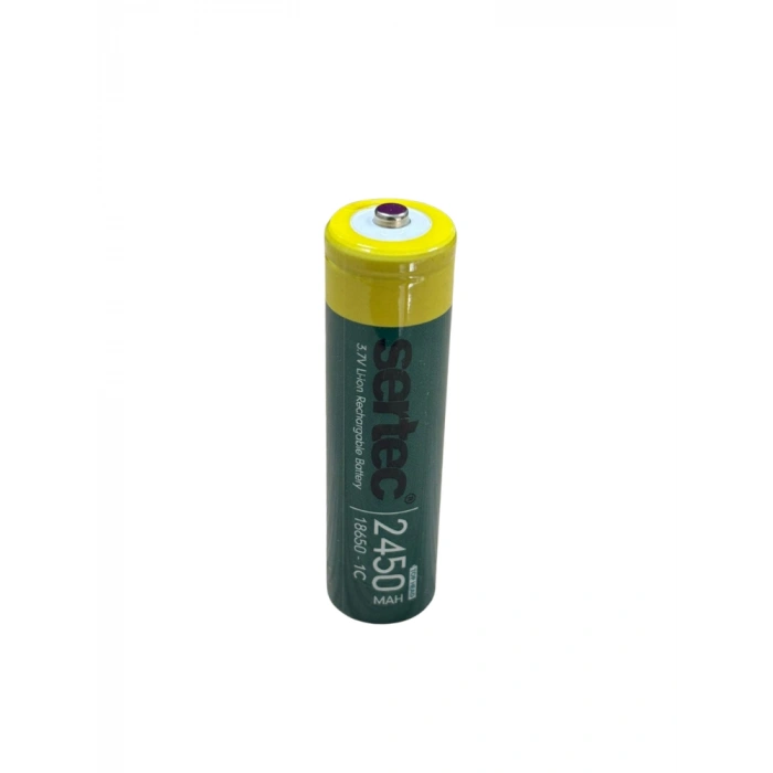 18650 3.7V 2450 Mah 1C Li-ion Şarjlı Pil Başlı