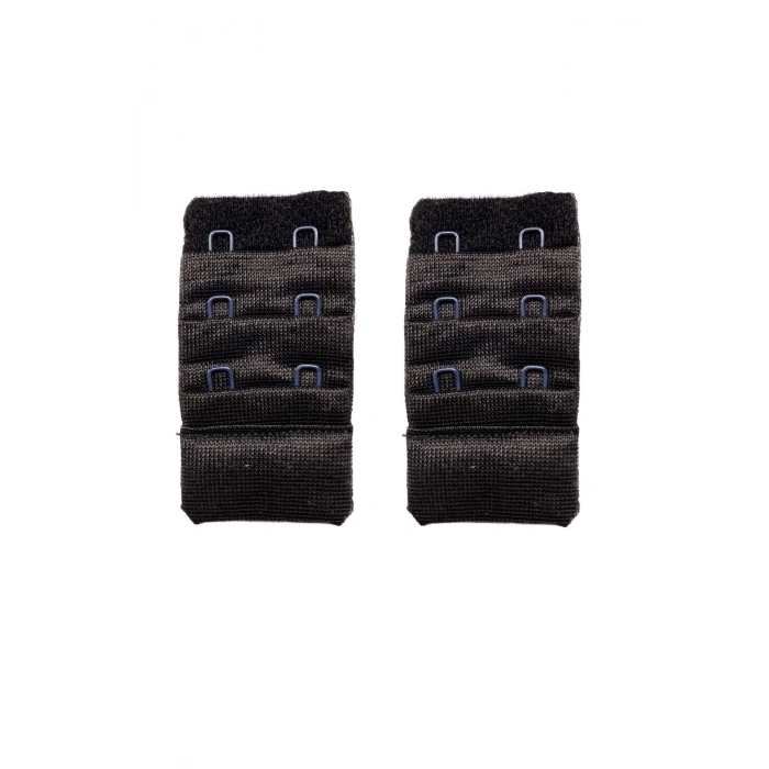 2 Adet Agraf Sütyen Uzatma Kopçası 3 Sıra / 2 Kanca Siyah