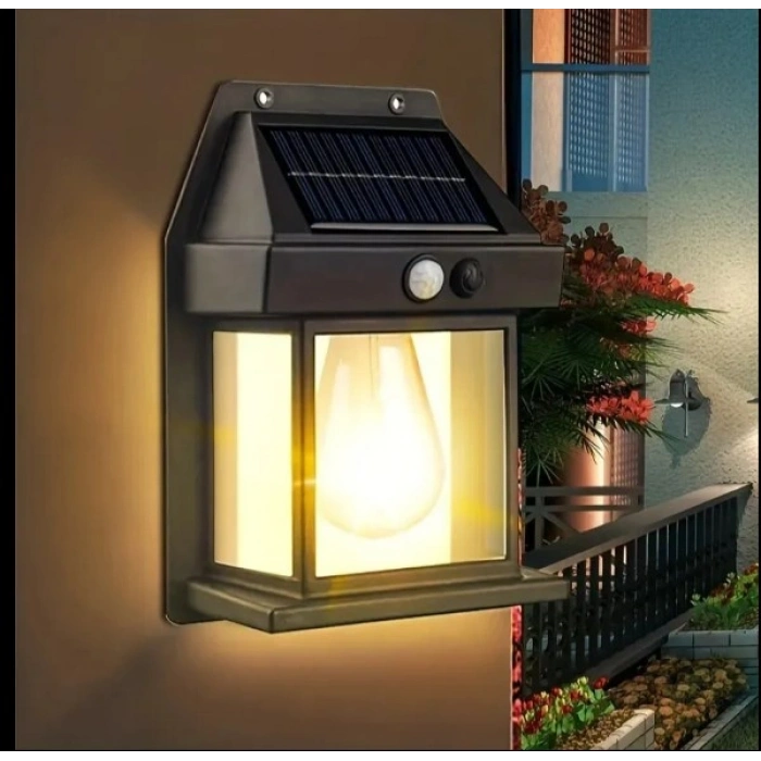 2 Adet Büyük Boy Güneş Enerjili Bahçe Led Ampul Hareket Sensörlü Bahçe Led 3 Modlu