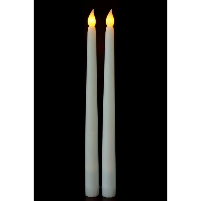 2 Adet Işıklı Şamdan Mum 34 cm