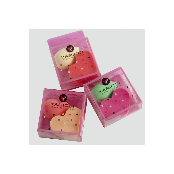 2 Adet Kalp Makyaj Süngeri Minik