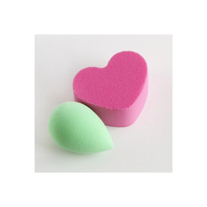 2 Adet Kalp Makyaj Süngeri Minik