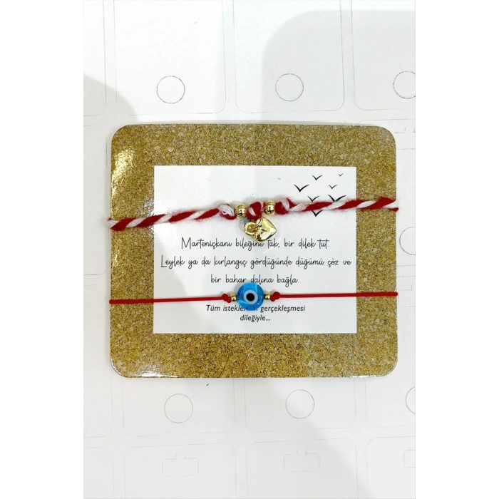 2 Adet Kalp Nazar Marteniçka Bileklik