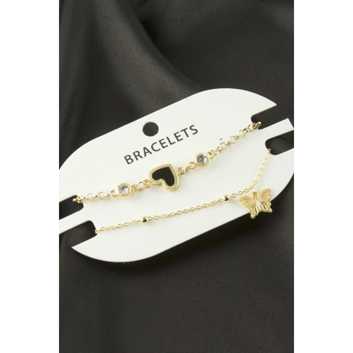 2 Adet Kalp Trend Zincir Bileklik