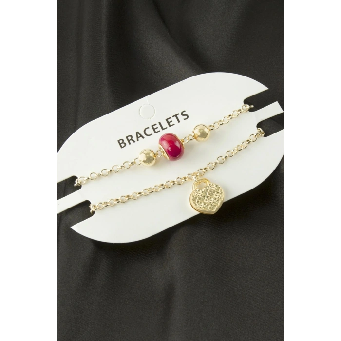 2 Adet Kalp Trend Zincir Bileklik