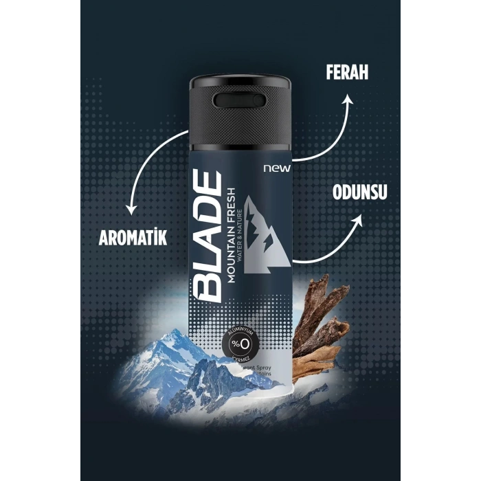 2 Adet Mountain Fresh Erkek Deodorant 150ml Leke Bırakmaz