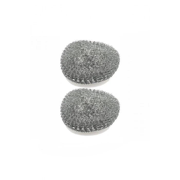 2 Adet Paslanmaz Çelik Tel Bulaşık Teli Poşetli 40 gr Büyük Boy