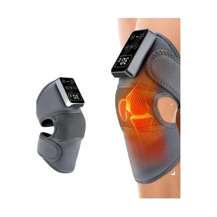 2 Adet Şarjlı Isıtmalı Diz Masaj Aleti – Titreşimli Fizyoterapi Dizlik | Diz Omuz Kol Bacak