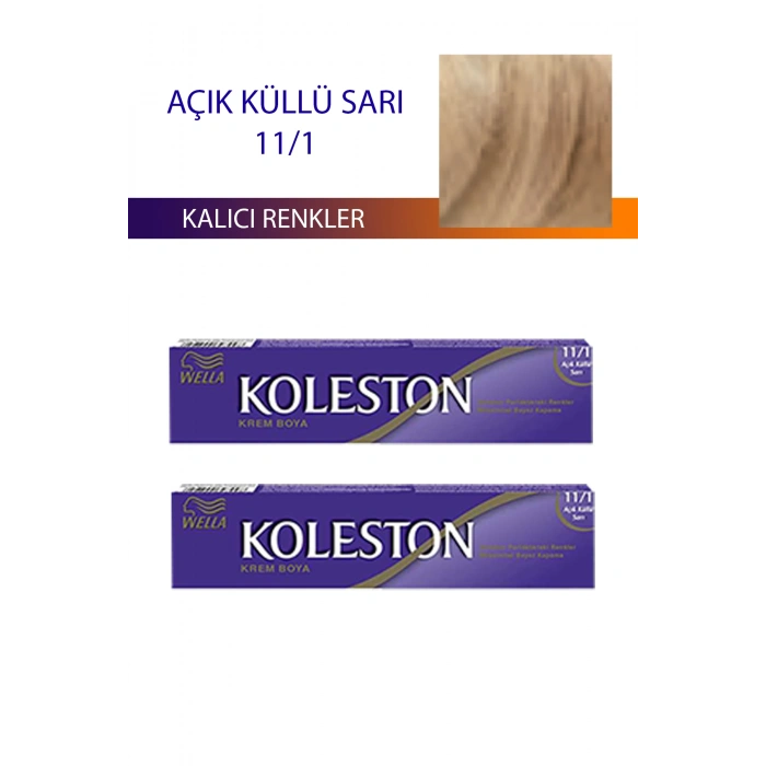 2 Adet Single Tüp Boya Saç Boyası Açık Küllü Sarı 11/1